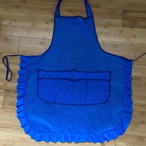 Sexy Blue and Black Lingerie Apron ruffle polka dot one size